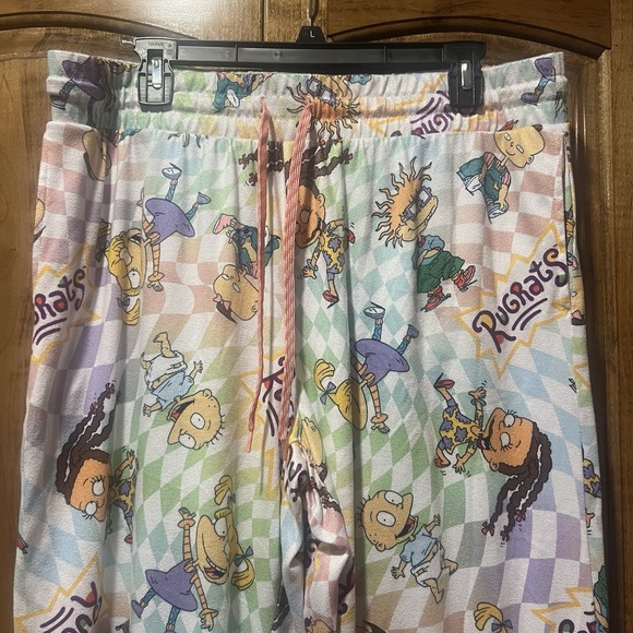 Nickelodeon Pajama Pants Women's Sz XL (16/18) Multicolor Check Rugrats - Picture 2 of 8